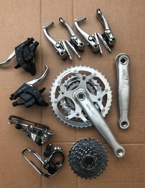 Shimano Deore XT groepset, Fietsen en Brommers, Fietsonderdelen, Gebruikt, Mountainbike, Derailleur of Ketting, Ophalen of Verzenden