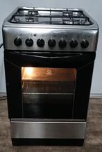 Indesit Gasfornuis Elektrische Oven, Witgoed en Apparatuur, 4 kookzones, Vrijstaand, 85 tot 90 cm, Gebruikt