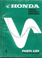 Honda CB500 CB500 K1 CB500 K2 parts list (4875z), Ophalen of Verzenden, Honda