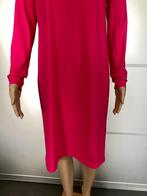 G198 Nieuw: Stroke maat 36=S travelstof jurk roze/wit, Kleding | Dames, Jurken, Nieuw, Ophalen of Verzenden, Knielengte, Roze