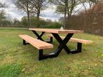 Robuuste picknicktafel., Nieuw, Staal, Rechthoekig, Ophalen of Verzenden