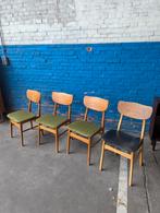 4x Deense vintage teak stoelen 1960s, Ophalen, Hout, Gebruikt, Overige kleuren