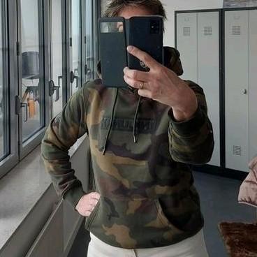 INKJUNKI Hoodie S - Camouflage - Amper Gedragen, Kleding | Dames, Truien en Vesten, Zo goed als nieuw, Maat 36 (S), Groen, Ophalen of Verzenden