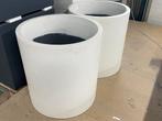 Setje plantenbakken wit, Tuin en Terras, Bloembakken en Plantenbakken, Ophalen, Kunststof, Minder dan 60 cm, Rond