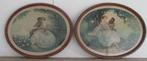 twee art deco lithos jongedame met sater Lambrecht Icart, Antiek en Kunst, Verzenden