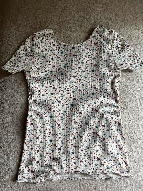 Sezane T-shirt Bloemenprint Maat S, Kleding | Dames, Jurken, Zo goed als nieuw, Maat 36 (S), Wit, Boven de knie, Ophalen of Verzenden