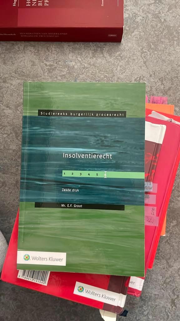 E.F. Groot - Insolventierecht. 9,8 mee gehaald, Boeken, Wetenschap, Zo goed als nieuw, Ophalen of Verzenden