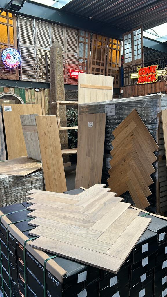 Houten vloeren Visgraat parket Hongaarse punt versailes, Huis en Inrichting, Stoffering | Vloerbedekking, Nieuw, Parket, 75 m² of meer