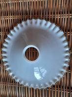 Glazen melkwitte lampenkap, Wit, Rond, Ophalen of Verzenden, Zo goed als nieuw