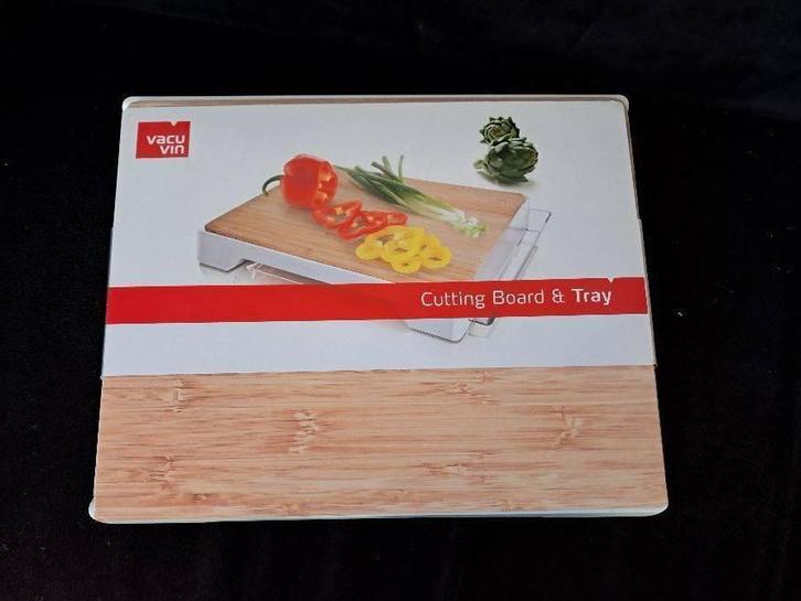 snijplank bamboe met lade nieuw merk Vacuvin, Huis en Inrichting, Keuken | Keukenbenodigdheden, Nieuw, Ophalen of Verzenden