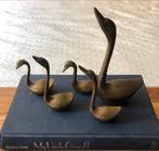 Set van 5 messing zwanen, Antiek en Kunst, Antiek | Koper en Brons, Ophalen of Verzenden