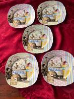 ijs/gebakschotels,5x,Easy Life,design Dora Lapis,doorsnee 20, Ophalen of Verzenden, Zo goed als nieuw, Glas of Kopje