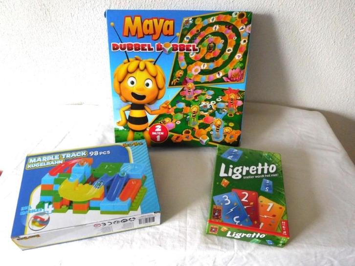 Kinder speelgoed diverse spelletjes, Ligretto, Maya, Marble, Kinderen en Baby's, Speelgoed | Educatief en Creatief, Zo goed als nieuw