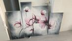Vierluikschilderij orchidee, Ophalen, Zo goed als nieuw, Schilderij
