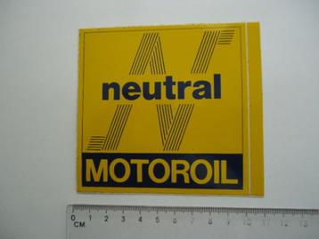 sticker oud Neutral logo motor oil motorolie race auto rally beschikbaar voor biedingen