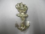 goudkleurig baretembleem marine, Ophalen of Verzenden, Marine, Nederland, Embleem of Badge