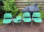 Vintage stoelen DSC 106 Castelli, 4 stuks, stapelbaar, Huis en Inrichting, Stoelen, Ophalen, Gebruikt, Overige kleuren, Vier