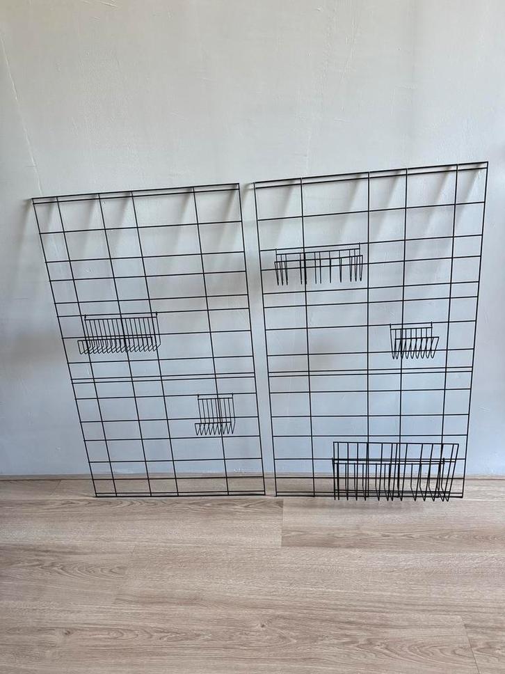 Wandrek zwart 2 stuks, Huis en Inrichting, Woonaccessoires | Wanddecoraties, Zo goed als nieuw, Ophalen