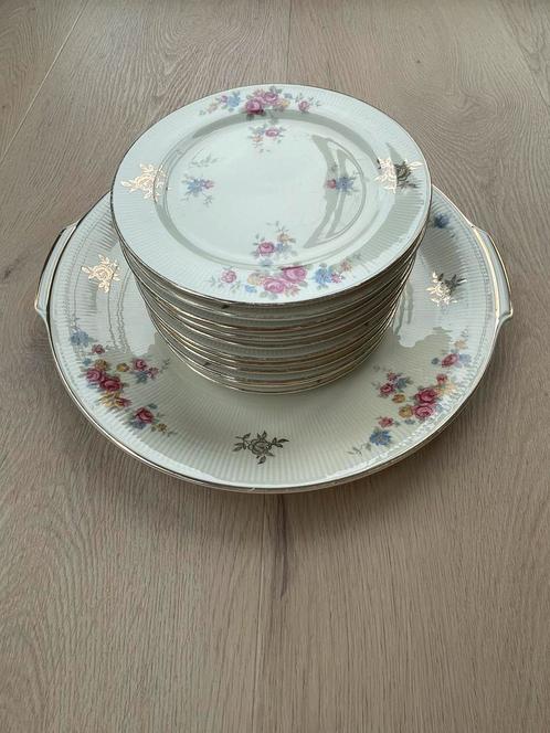 Gebak taart servies, Antiek en Kunst, Antiek | Servies compleet, Ophalen of Verzenden