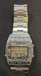 Seiko worldtimer LCD A239-5000, Gebruikt, Staal, Polshorloge, Ophalen of Verzenden