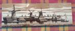 Tegeltableau 3 tegels molens Zaanstreek 1886, Antiek en Kunst, Ophalen
