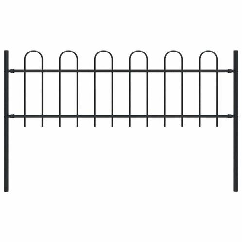 Tuinhek met ronde bovenkant 1,8 m staal €50, Tuin en Terras, Tuinhekken en Hekwerk, Nieuw, Tuinhek, Ophalen of Verzenden