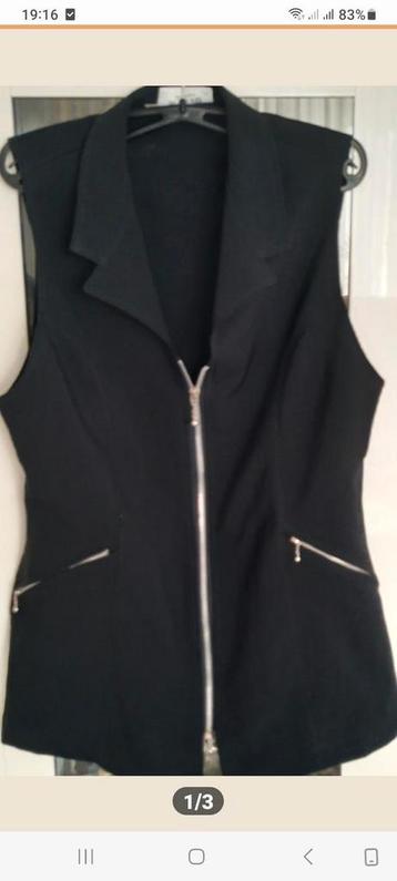 Zwarte Mouwloze Vest – maat 38 (Merk: Max) beschikbaar voor biedingen