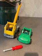 Duplo takenwagen en auto met verwijderbare wielen, Ophalen of Verzenden, Gebruikt, Duplo