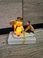 Lemax verlichte sneeuwpop kerstdorp kersthuisjes, Ophalen of Verzenden, Zo goed als nieuw