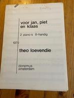 Theo loevendie - voor jan, piet en klaas 2 pianos - 8 handen, Gebruikt, Ophalen of Verzenden, Artiest of Componist, Piano