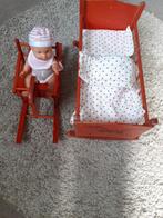 poppen bed en stoel, Kinderen en Baby's, Speelgoed | Houten speelgoed, Ophalen of Verzenden, Gebruikt, Overige typen