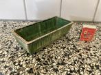 Chamotte sixties klein cactusbakje berkenbast groen bonsai, Tuin en Terras, Bloempotten, Rond, Ophalen of Verzenden, Zo goed als nieuw