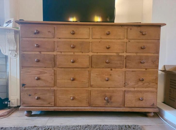 Grote Apothekerskast - 165cm breed, Huis en Inrichting, Kasten | Ladekasten, Gebruikt, 100 tot 150 cm, 150 tot 200 cm, 50 tot 75 cm