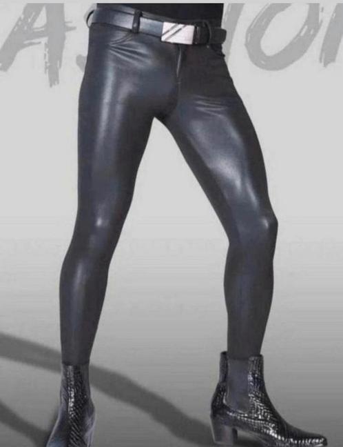 Mooie leerlook maillot met zakken, tm 3XL, Kleding | Dames, Broeken en Pantalons, Nieuw, Lang, Verzenden