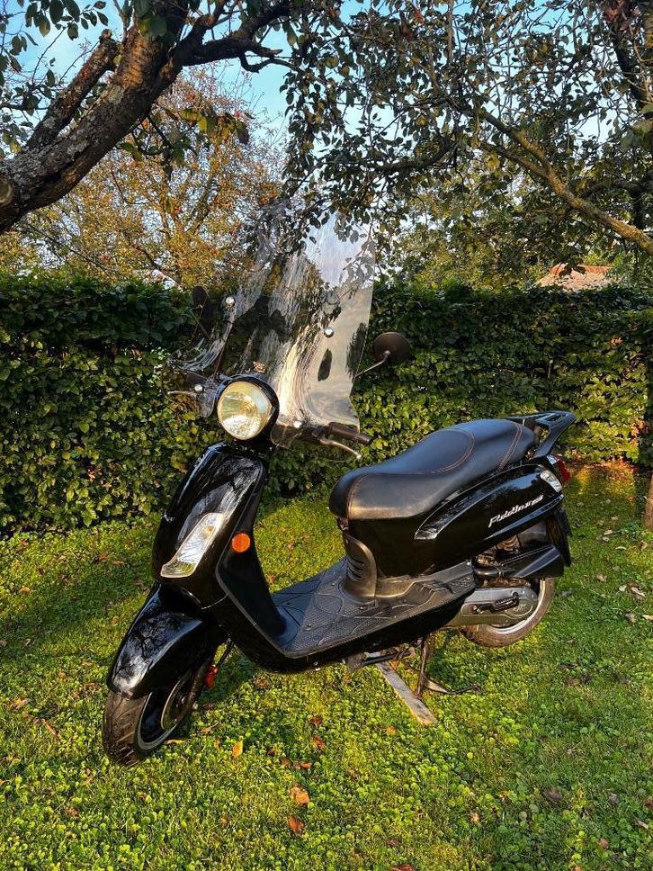 SYM Fiddle II bromscooter 2019 - Windscherm & loopt top!, Fietsen en Brommers, Scooters | SYM, Zo goed als nieuw, Fiddle, Maximaal 45 km/u