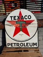 Oud Texaco emaille Reclamebord - Petroleum, Verzamelen, Reclamebord, Gebruikt, ., Ophalen of Verzenden