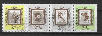 Hongarije Michel Viererstreifen 1868 A-1871 A gestempeld beschikbaar voor biedingen
