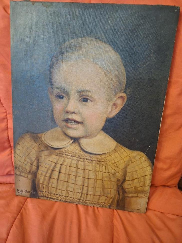 Potret op doek, Antiek en Kunst, Curiosa en Brocante, Ophalen of Verzenden