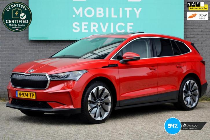 Skoda Enyaq iV 80 SOH94% Pano 21" LED CarPlay, Auto's, Skoda, Bedrijf, Te koop, Enyaq, ABS, Achteruitrijcamera, Adaptive Cruise Control