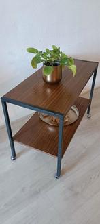 Vintage TV Tafel Bijzettafel, Ophalen, Gebruikt, 25 tot 50 cm, Rechthoekig