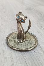 EP zink alloy silver kat ringhouder, trinket holder, Antiek en Kunst, Ophalen of Verzenden