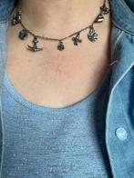 Antiek zilveren goed gedragen ketting met bedels, Sieraden, Tassen en Uiterlijk, Antieke sieraden, Ophalen, Zilver, Ketting