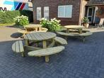 Talen 8 persoons ronde Picknicktafel met open instap!!, Ophalen of Verzenden, Nieuw, Rond, Hout