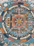 Tibetaanse Thangka - Handgeschilderd, Antiek en Kunst, Ophalen of Verzenden