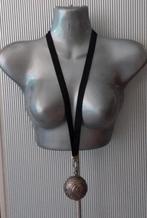Manouk - bandketting met grote bal  -baby-, Sieraden, Tassen en Uiterlijk, Kettingen, Verzenden, Zwart, Nieuw, Overige materialen
