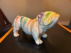 Kleurrijk Hondenbeeld - Kunstobject bulldog, Ophalen, Zo goed als nieuw, Kunststof, Dierenbeeld