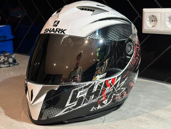 Shark S900 Finks helm + 2 vizieren, geïntegreerde zonnebril, Motoren, Kleding | Motorhelmen, Dames, Heren, Integraalhelm, S, Shark
