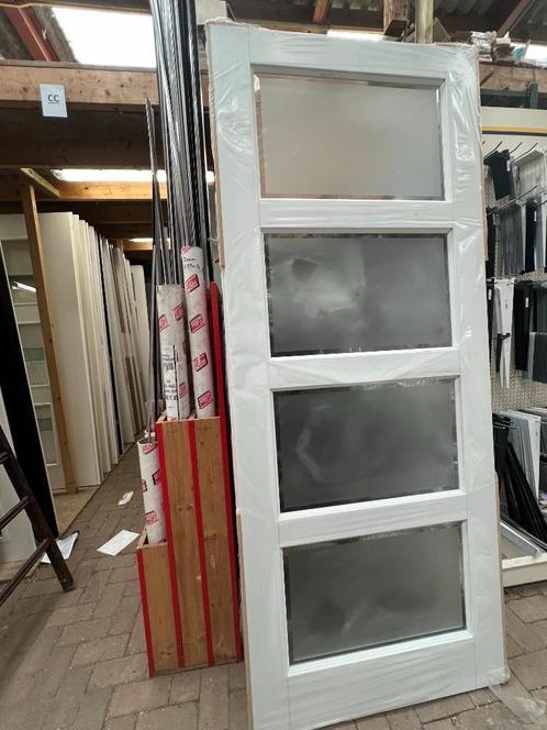 93x231,5cm massieve binnendeur opdek R incl glas CD6, Doe-het-zelf en Verbouw, Deuren en Horren, Nieuw, Binnendeur, 215 cm of meer