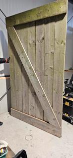 Garage of staldeuren van steiger hout, Doe-het-zelf en Verbouw, Deuren en Horren, Ophalen, Gebruikt, Garagedeur, 120 cm of meer