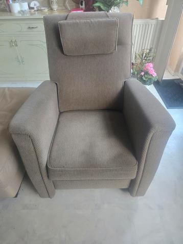 Verstelbare Relaxfauteuil Stof Bruin